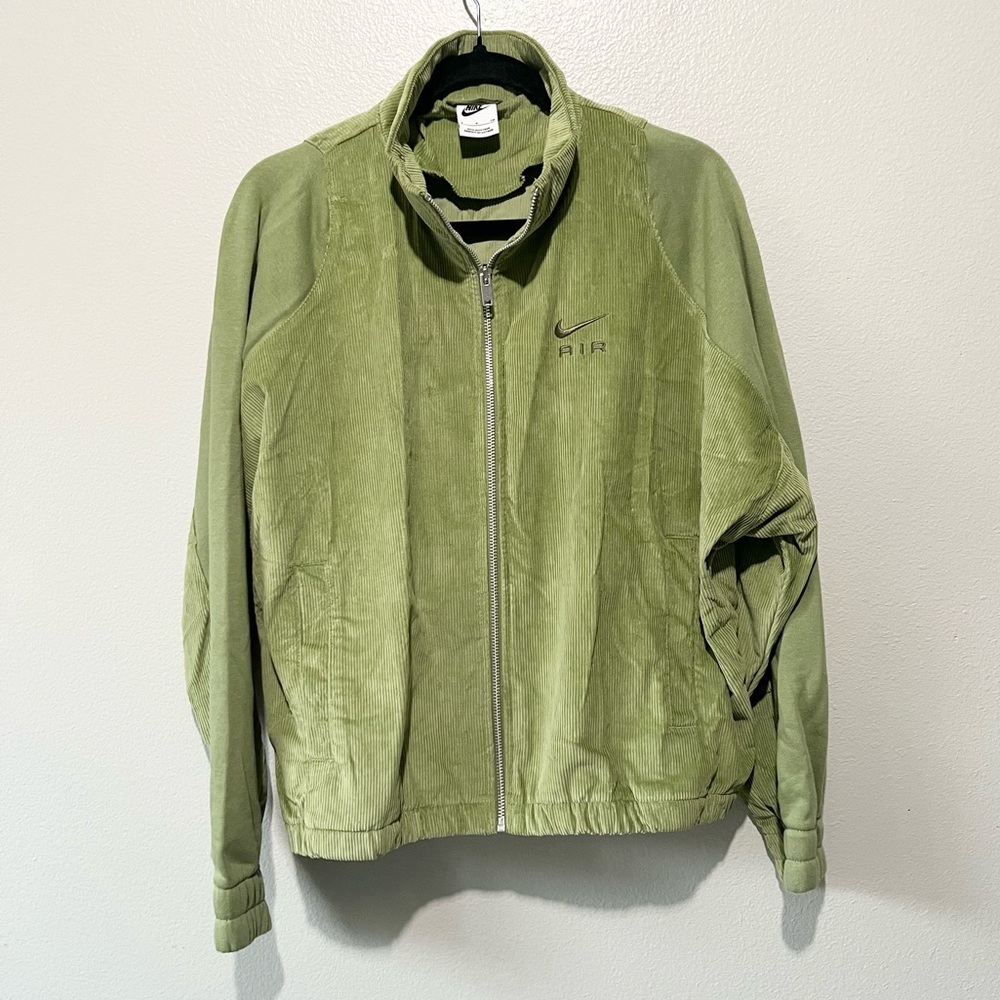 NIKE-NEW Olive Green Corduroy Ribbed Full Zip Jacket Size S